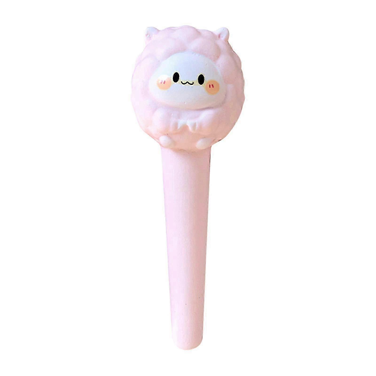 Cute Sheep Decompression Pen Student Creative Stationery Vent Decompression Pinch Pen Cover 4pcs