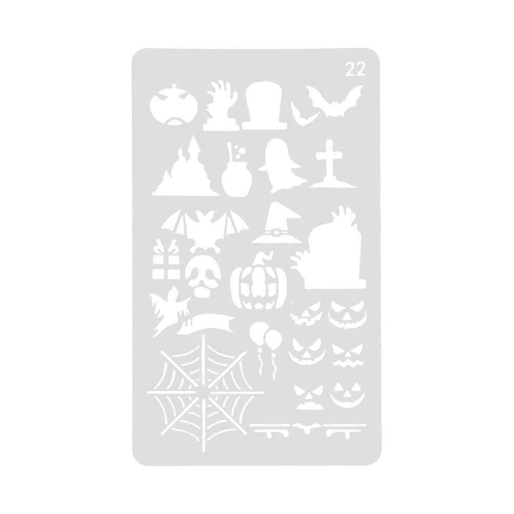 Creative Activities Stencil Kit for Kids Hollow Shapes Painting Template Educational Learning Toys White Color 1Set