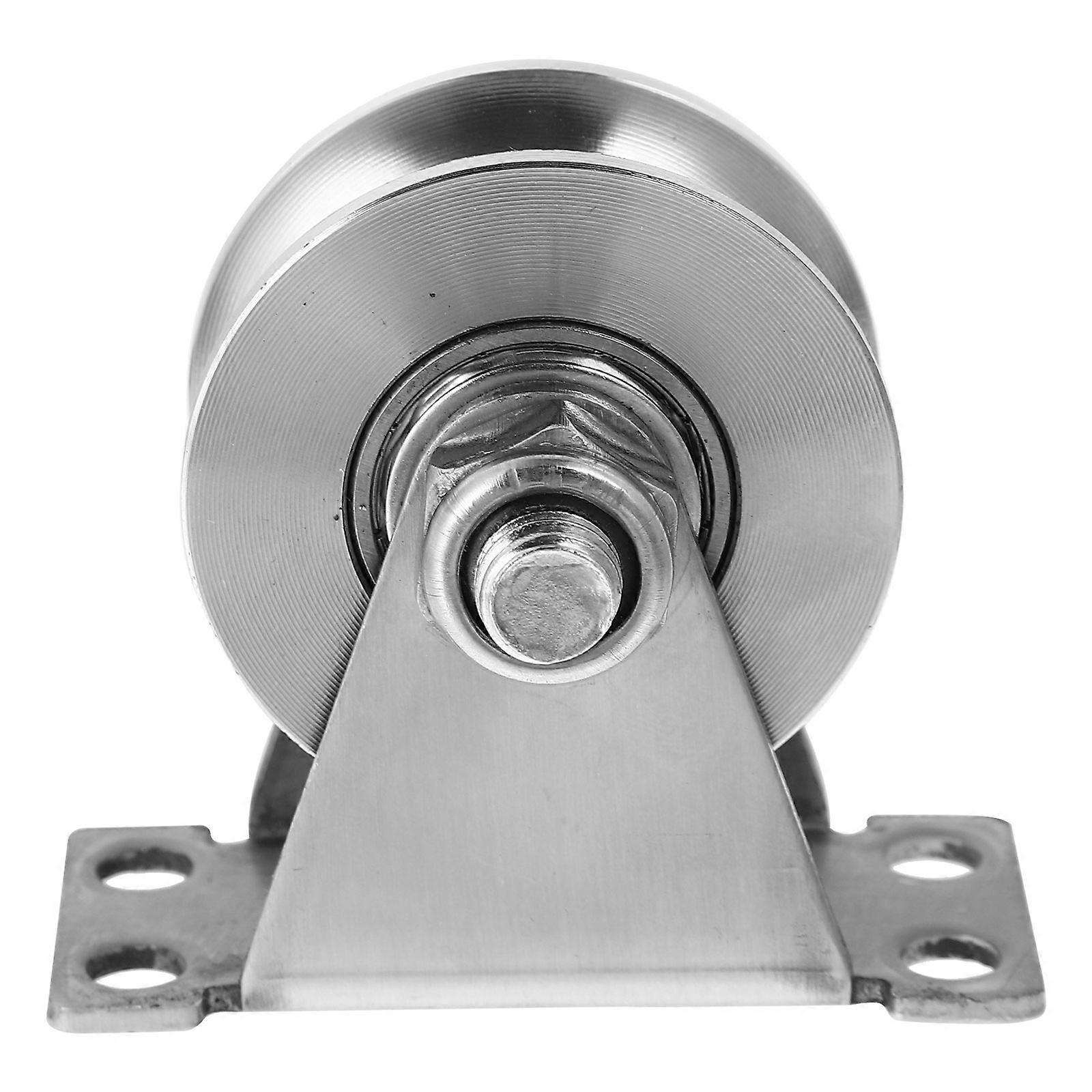 U Shape Groove Wheel Pulley For Sliding Door 1Set In Silver Color Perfect For Home Improvement Projects