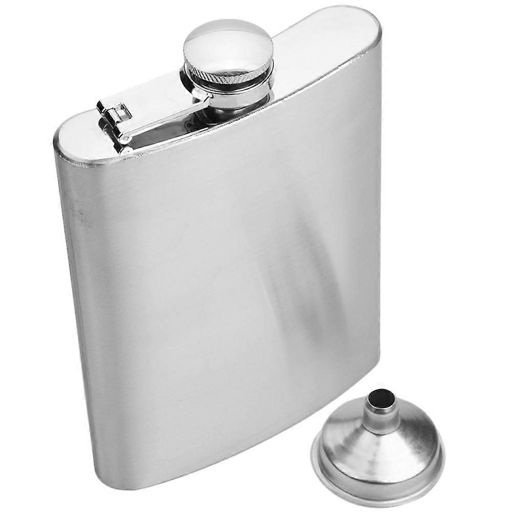 Portable Mini Flask Set For Outdoor Camping Occasions With Silver Stainless Steel Material And Sealing Feature 1 Set