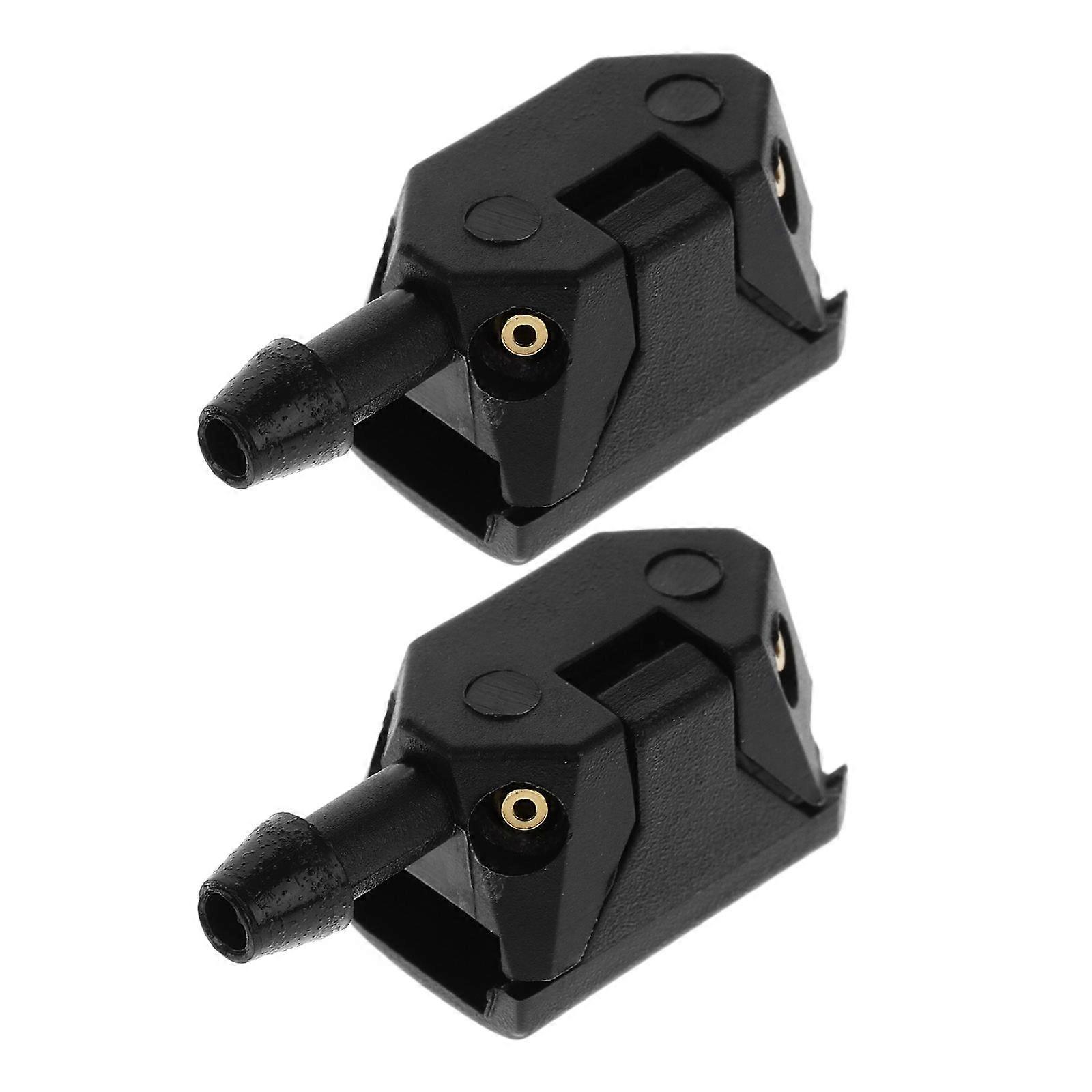 Car Washer Nozzles 2pcs for Windshield Cleaning Durable Replacement Wiper Arm Nozzles Easy Installation Automotive Front Window Maintenance Parts