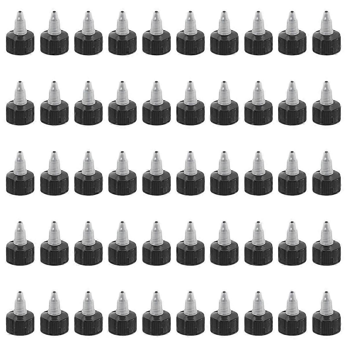 Twist Bottle Caps, 50Pcs 24-410 Squeeze Bottle Cap Replacement Caps for Water Glue Dispensing Bottles Dispensing Caps