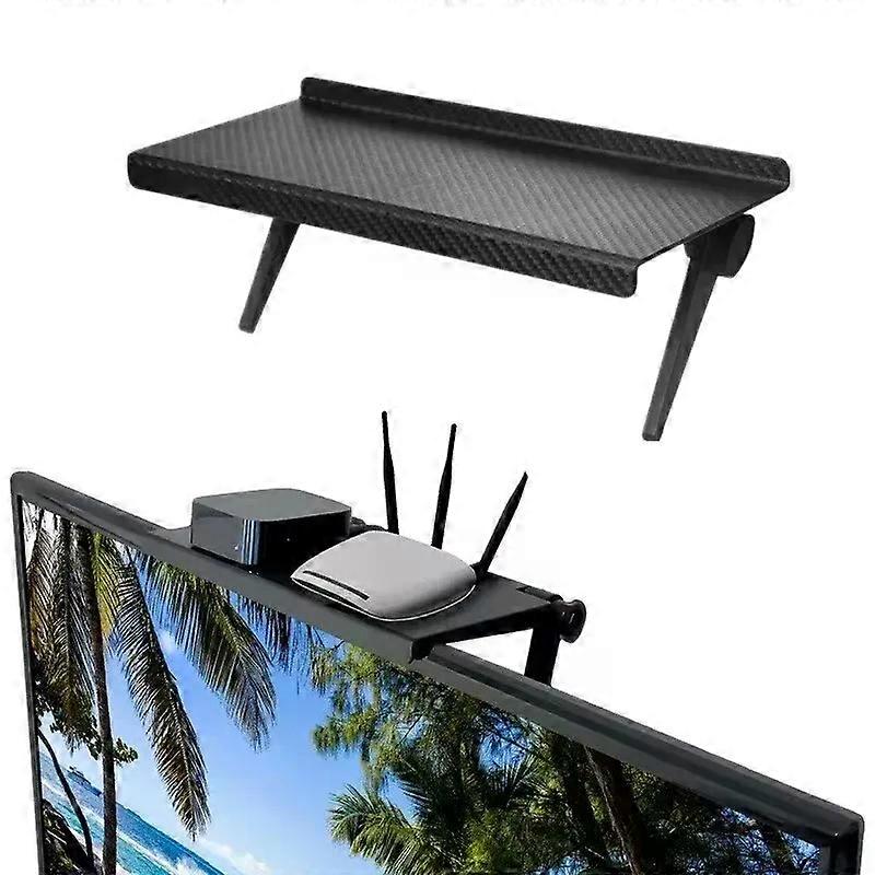 1pc selling computer and TV screen top storage rack wireless router set-top box rack no hole storage home storage artifact