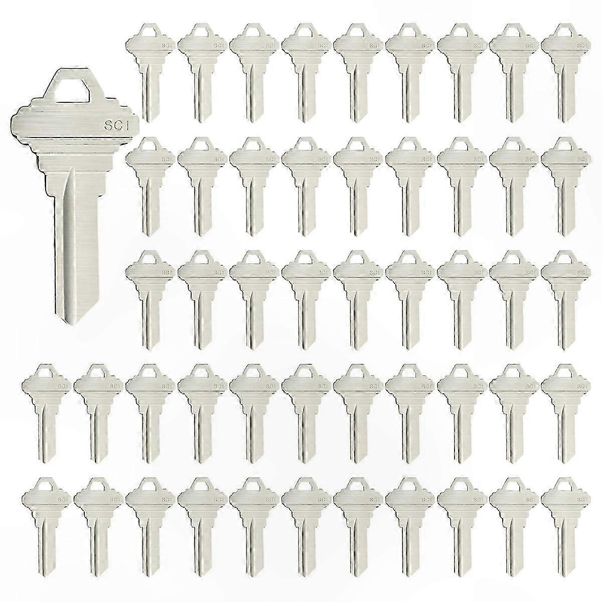 Brass Key Blanks for Home and Office Use, Pack of 100 Pieces, Durable and Versatile SC1 Style Blank Keys