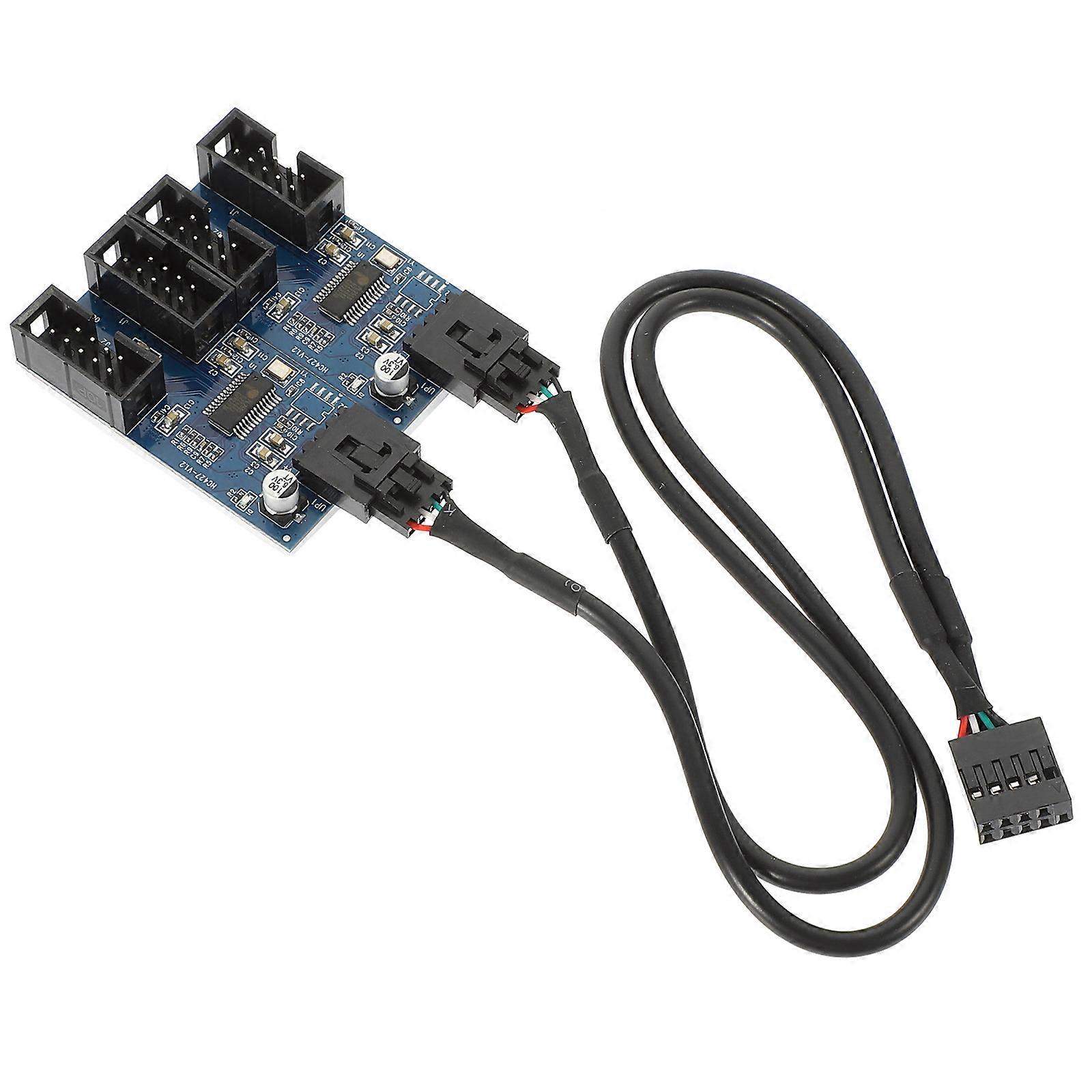 USB Header Extension Splitter for Computer Use Blue PCB Material with Stable Performance and