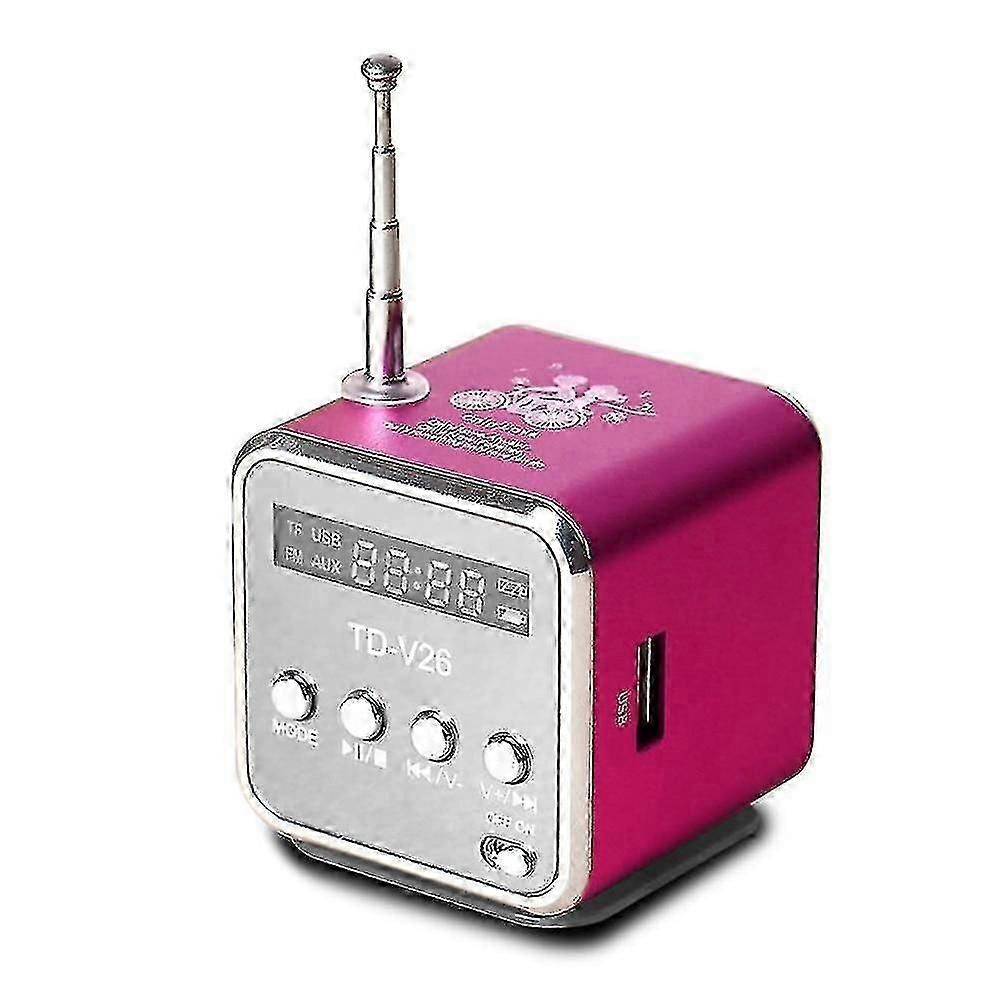 Portable Mini FM Radio Speaker for All Devices | SD/TF Card Support, Rechargeable Battery, LCD Display