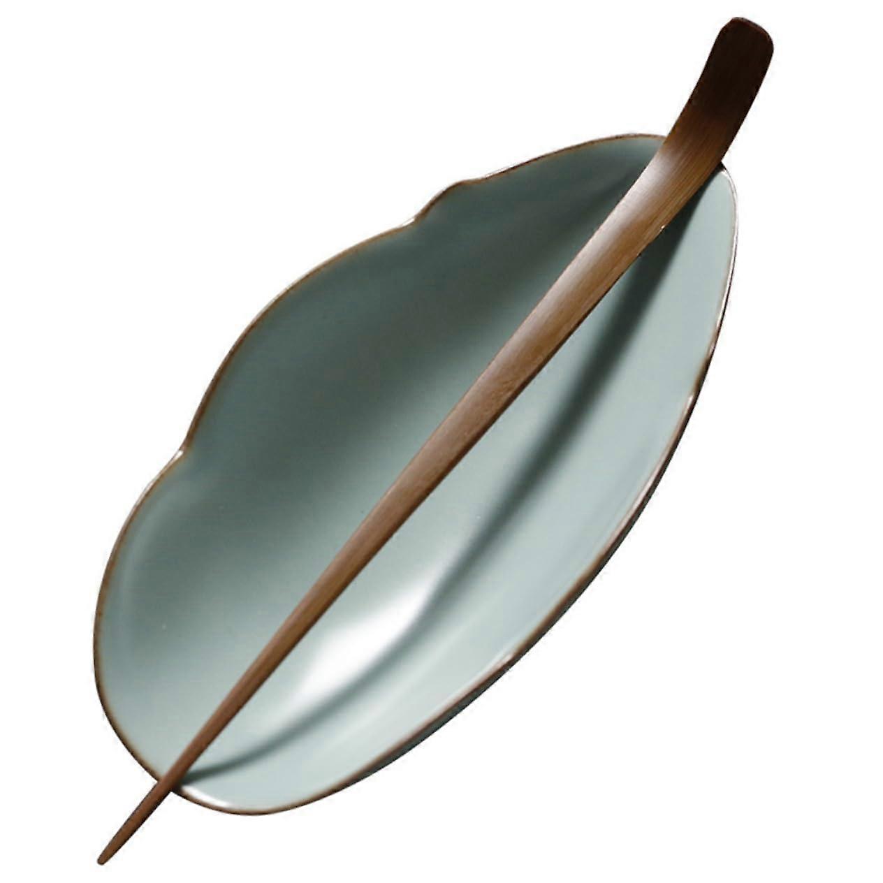 Porcelain Tea Scoop Set 2PC Tea Tool Set for Tea Lovers Easy to Clean for Occasions 14.5x7cm As Shown