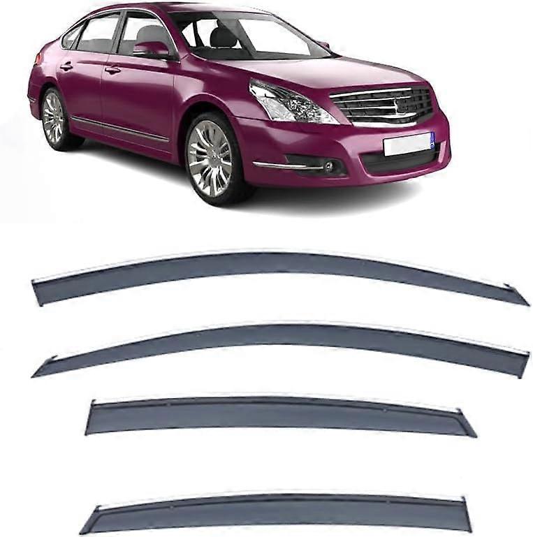 Car Wind Deflector for Teana MK2 J32 2008-2012, 4 Pcs Rain Deflector Side Window Accessory, Precision Fit and Protection