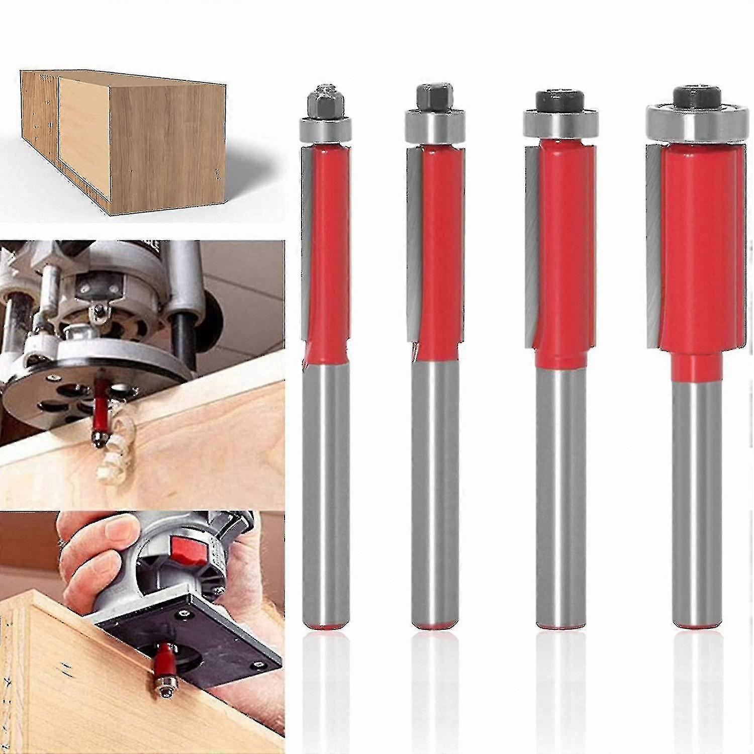 6mm Shank Router Bit with Bearing for Woodworking and Carpentry Flush Trim Cutter Made of Cemented Carbide for Milling Projects