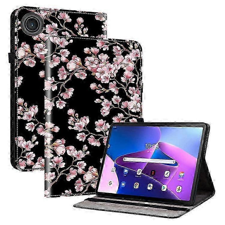 Étui en cuir Lenovo Tab TB311FU compatible avec emplacements pour cartes et support - Housse de tablette à motifs