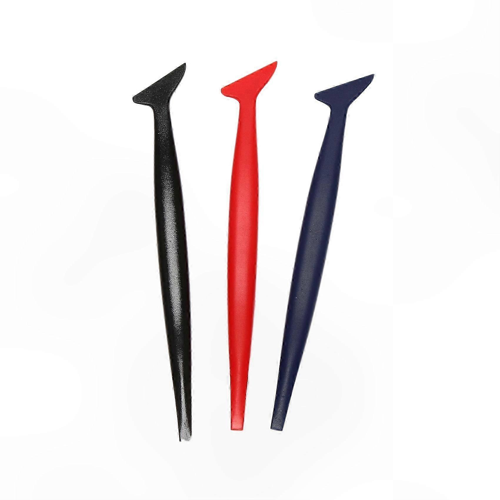 Flexible Micro-Squeegee Set with Curved Slot for Vehicle Wraps and Auto Stickers Installation