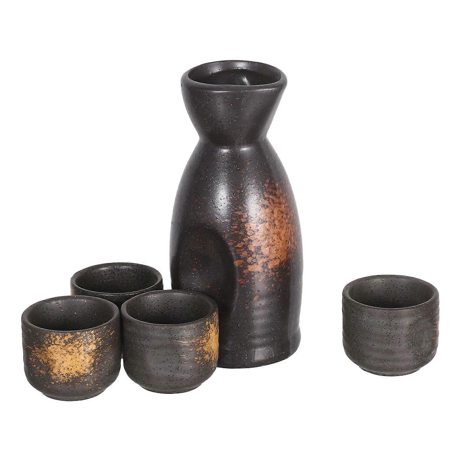 Traditional Japanese Saki Cups Ceramic Set for Drinking 1Set Sake Kit