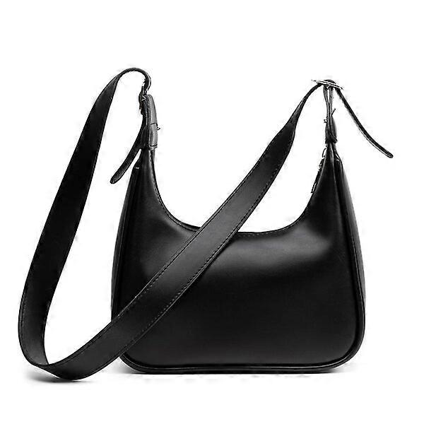 Semicircular shoulder bag, made of PU material, can hold daily items