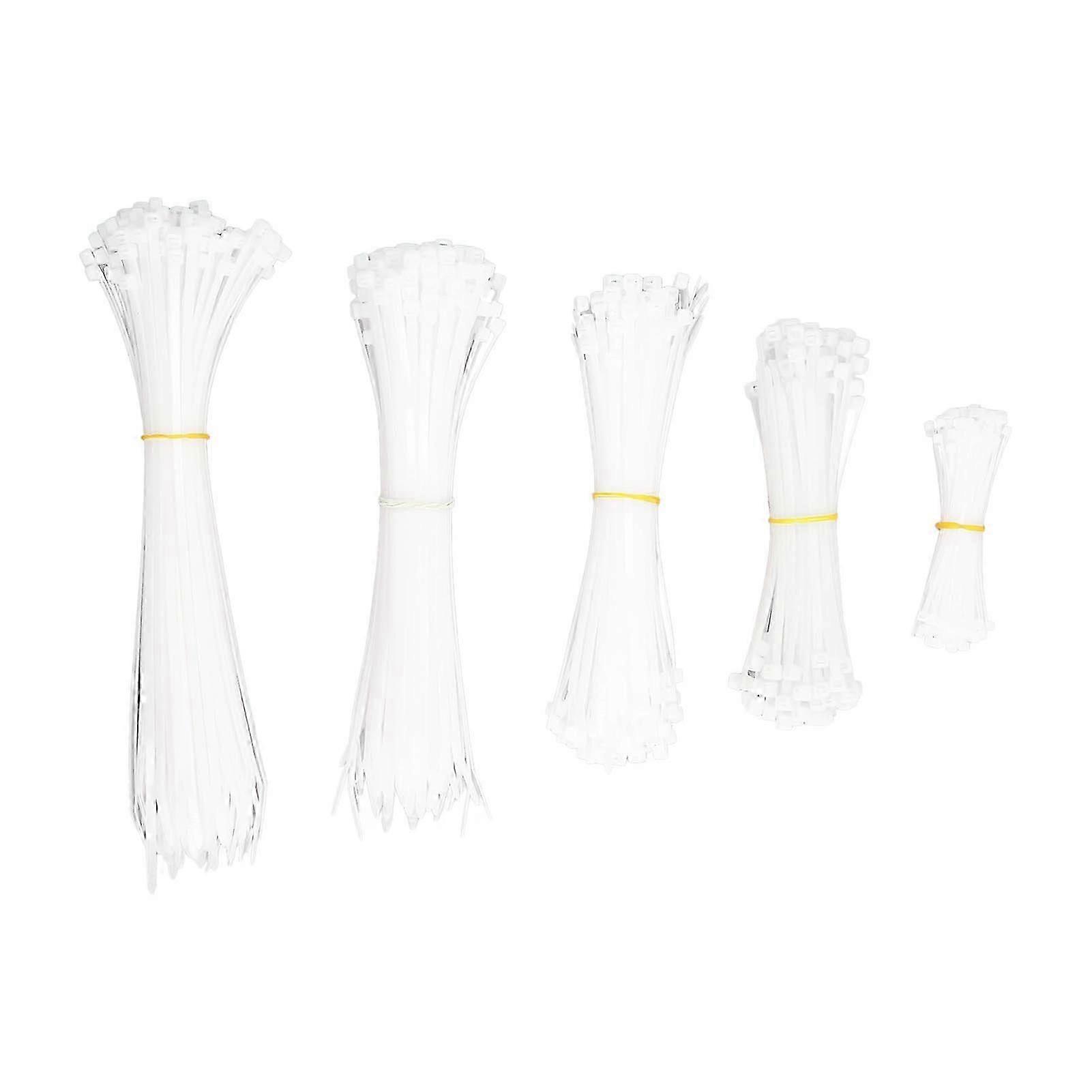 600Pcs Cable Zip Ties Nylon Self Locking Assorted Sizes Wire Management Tool 4 6 8 10 12in