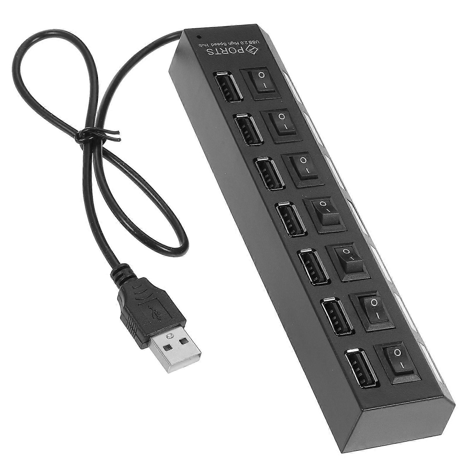 USB Hub Portable Splitter with Control – High Speed Data Transfer for Laptop, Travel & Home Use
