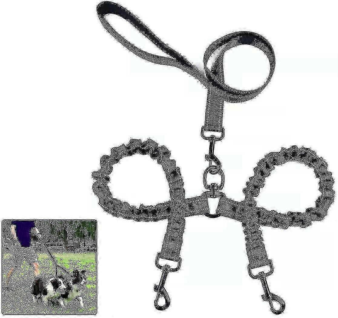 Double Dog Leash for 2 Dogs - Tangle-Free, 360° Adjustable Design for Secure Walk