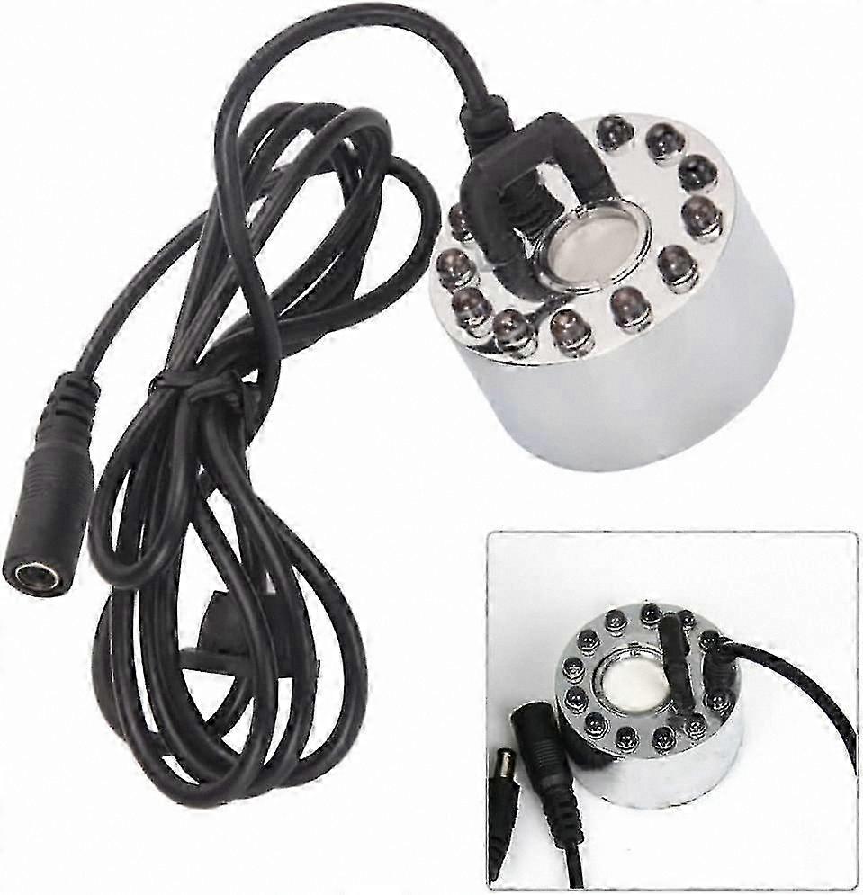 12-LED Compact Mist Maker for Fountains, Ponds, and Fog Effects with 24V Atomizer Technology