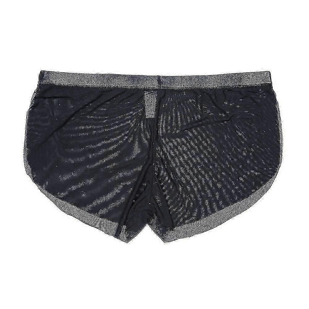 Men's Breathable Mesh Boxer Briefs with Arrow Design Comfortable Underwear Shorts