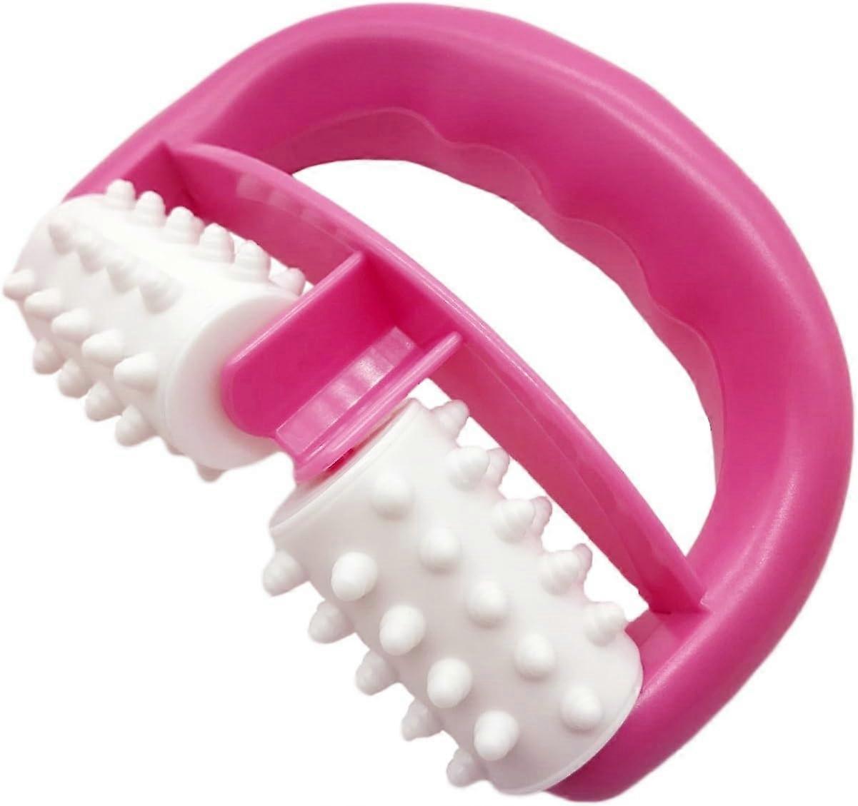 手動マッサージローラー2ラウンドハンドルマッサージローラー脚腕バックマッスル付きプラスチックホイール