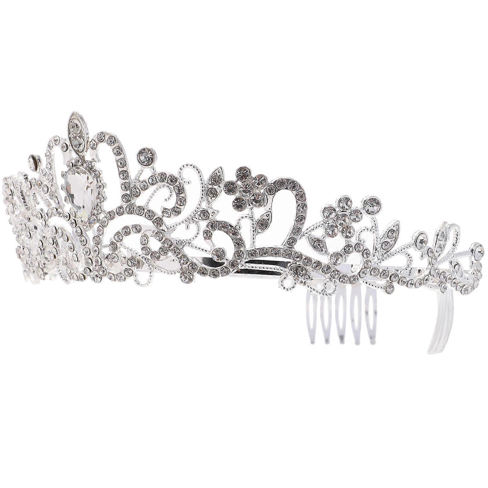 Stylish Wedding Rhinestone Crown For Bride Suitable For Various Occasions 1 Pcs