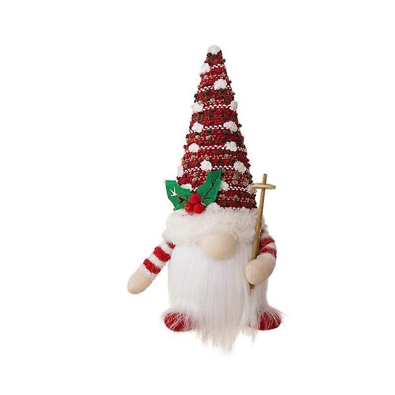 Knit hats with lighted dwarf figurines, cartoon style with multiple colors, home party ornaments