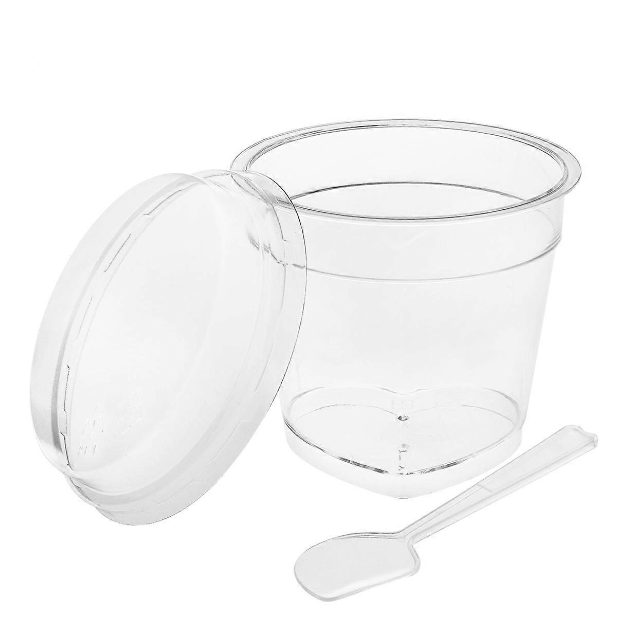 Dessert Cup Fruit Cup for Dessert Use 10Sets Transparent