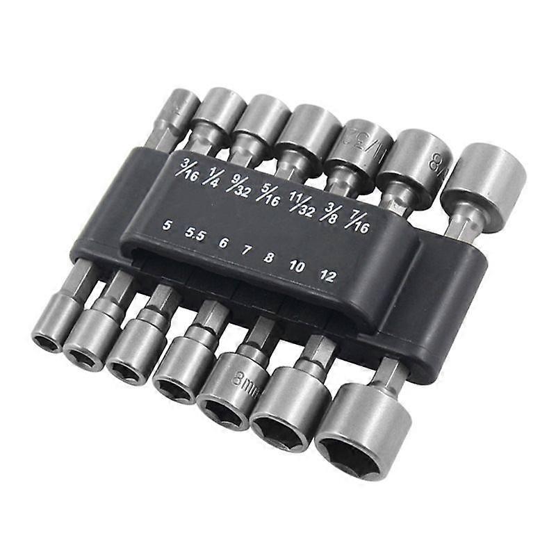 14 Piece 6.35mm Hex Shank Cr-V Socket Bit Set