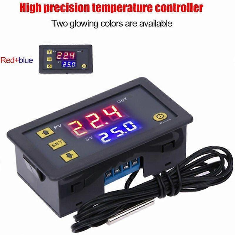 Digital Display Thermostat Module Micro Temperature Control Board (Red-Blue 12V)