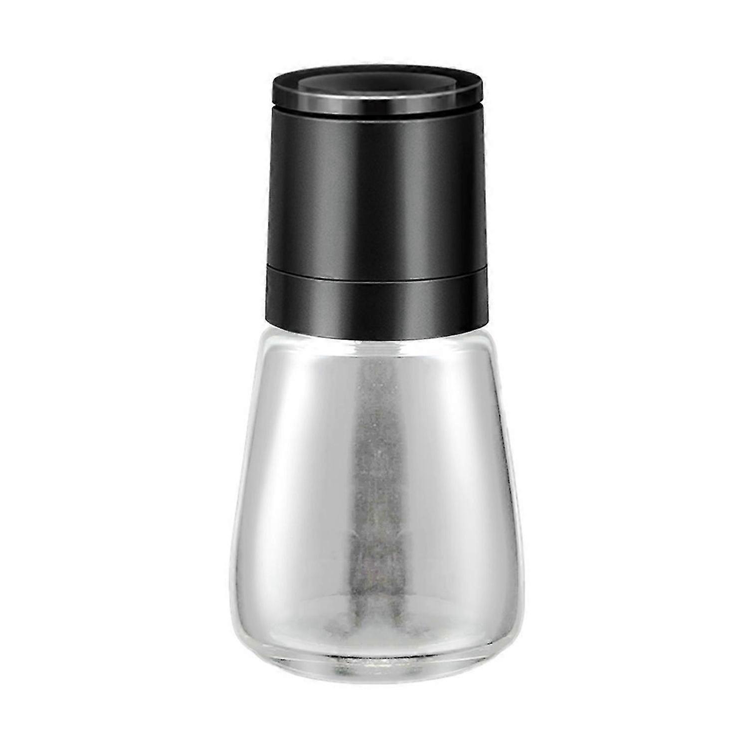 Manual Salt Pepper Grinder Transparent Grinder Kitchen Gadgets Black