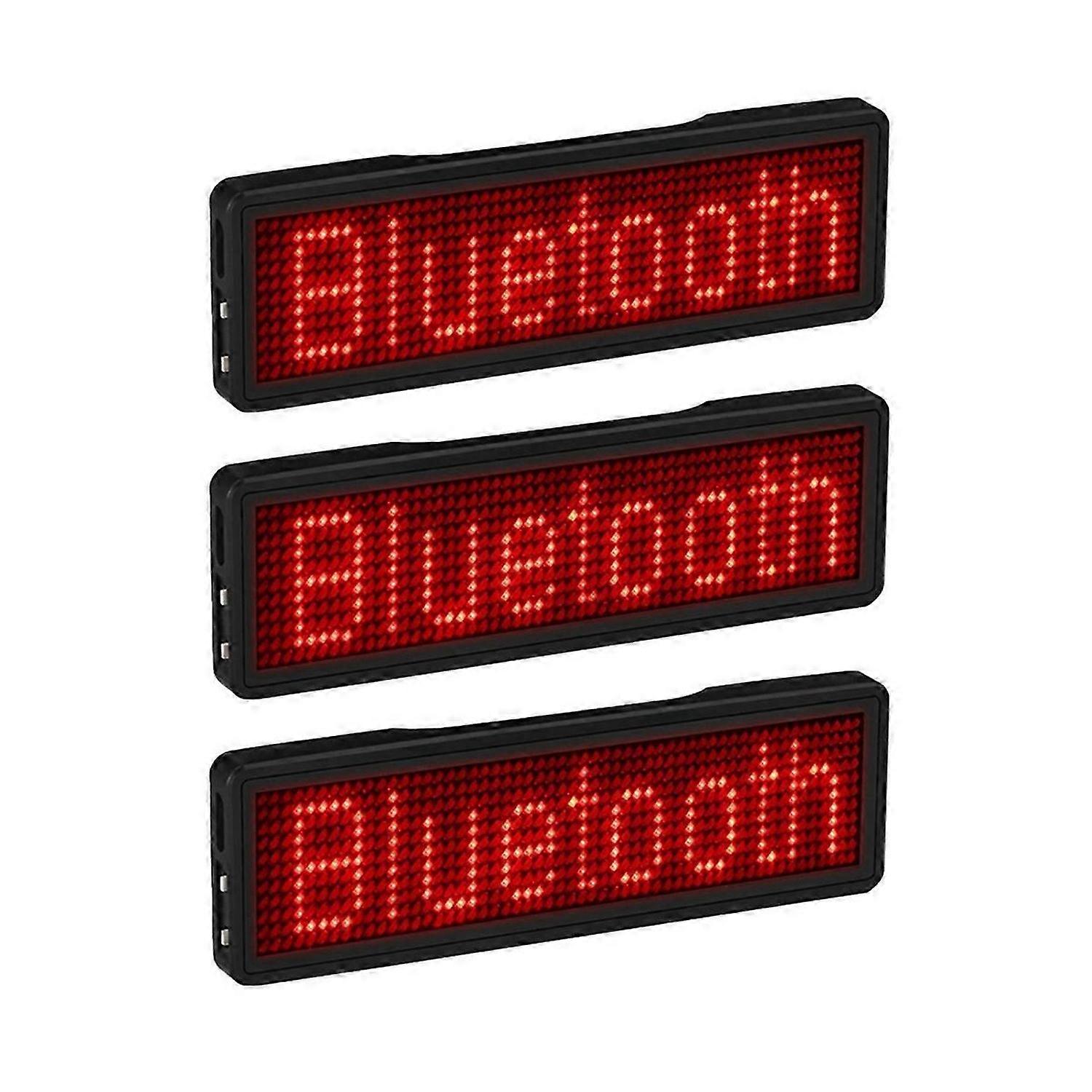 Bluetooth LED Name Badge Rechargeable Light Sign Display LED,Type 1