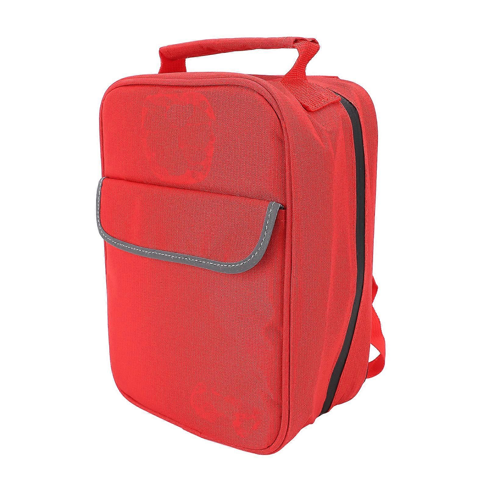 First Aid Bag Red Tear Resistant Polyester 457g Outdoor Use