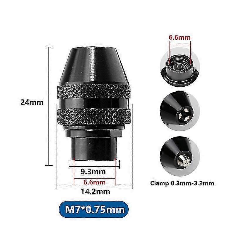 2025 XCAN Bohrfutter M7 M8 03-32mm Keyless Schlagschrauber Adapter Elektrische Mikromotorklemme Mini Chuck F