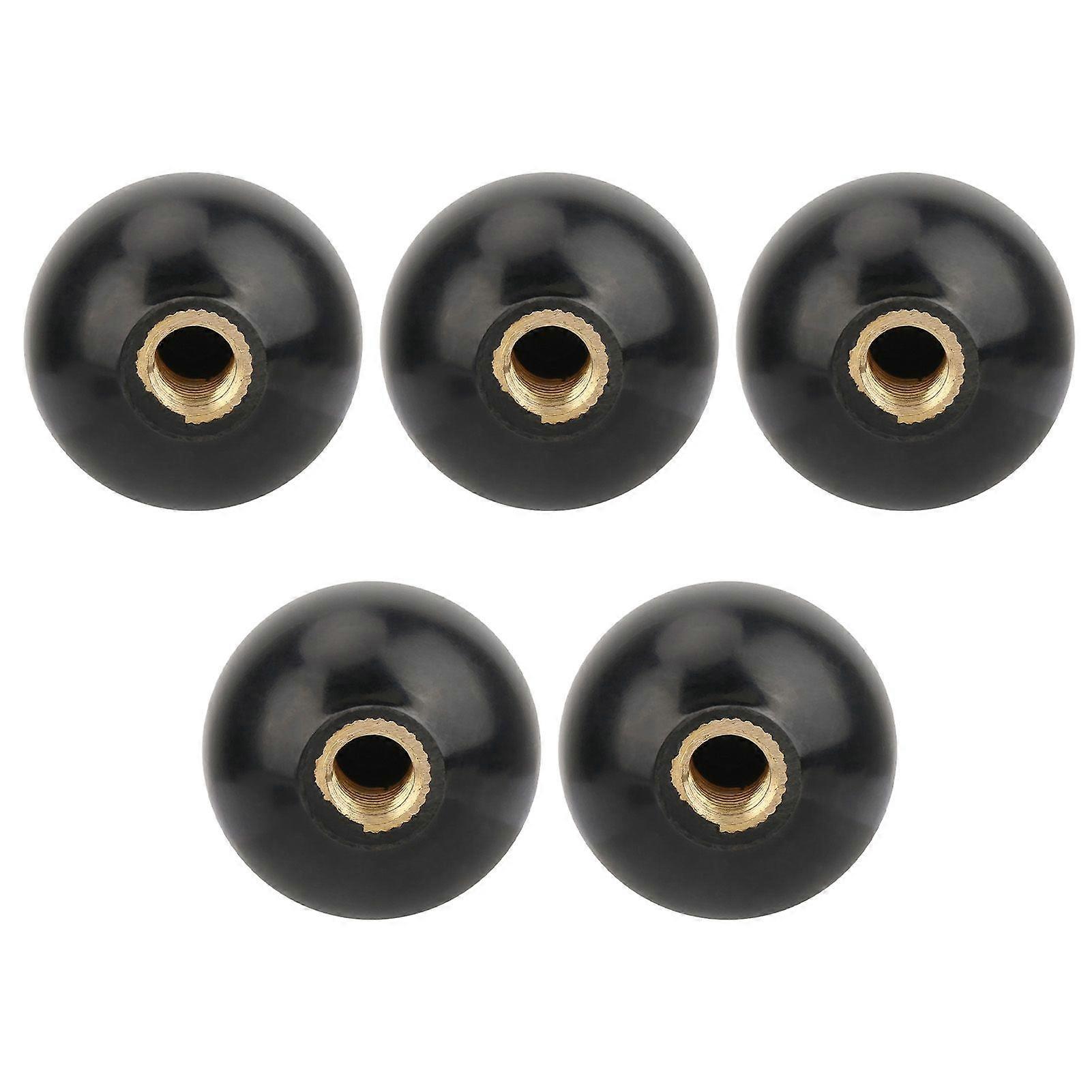 5pcs M10 x 35 Black Engineering Plastic Round Lever Knobs for Machine Tool