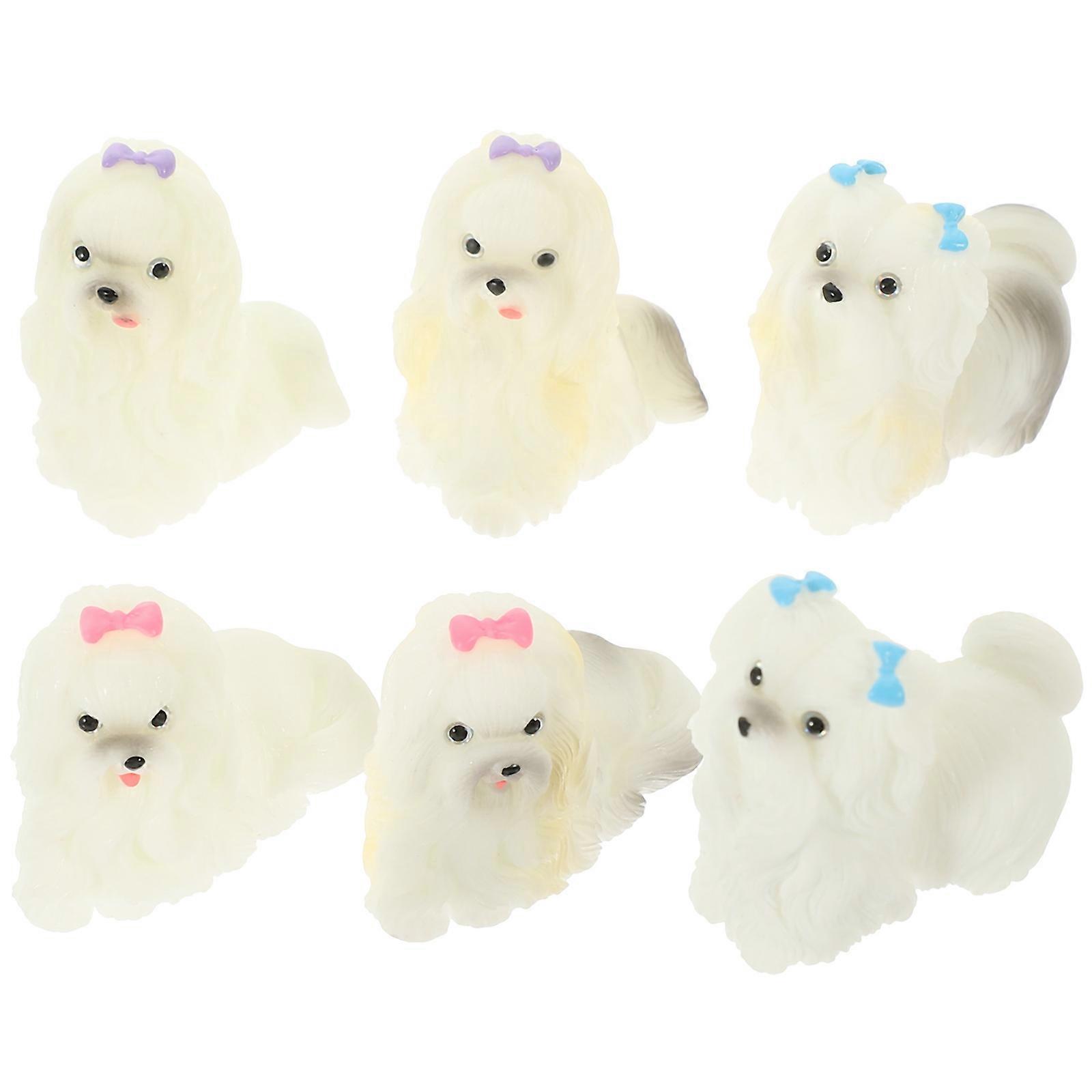 Miniature Puppy Figures Resin Dog Statue for Decor 18Pcs Kit