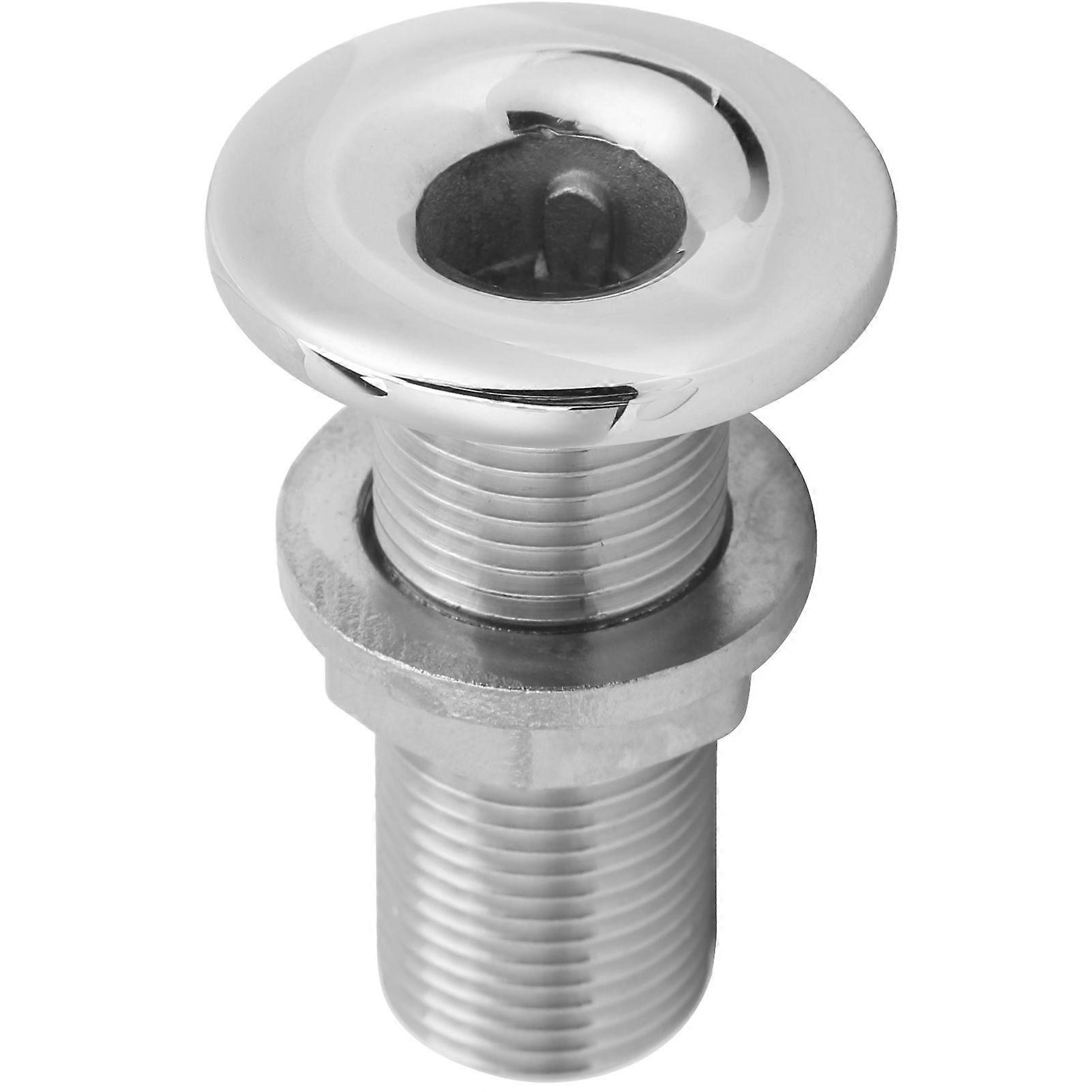 Thru Hull Fitting Connector Stainless Steel MJS022 Outlet Joint for Boats Yacht Hose1/2in