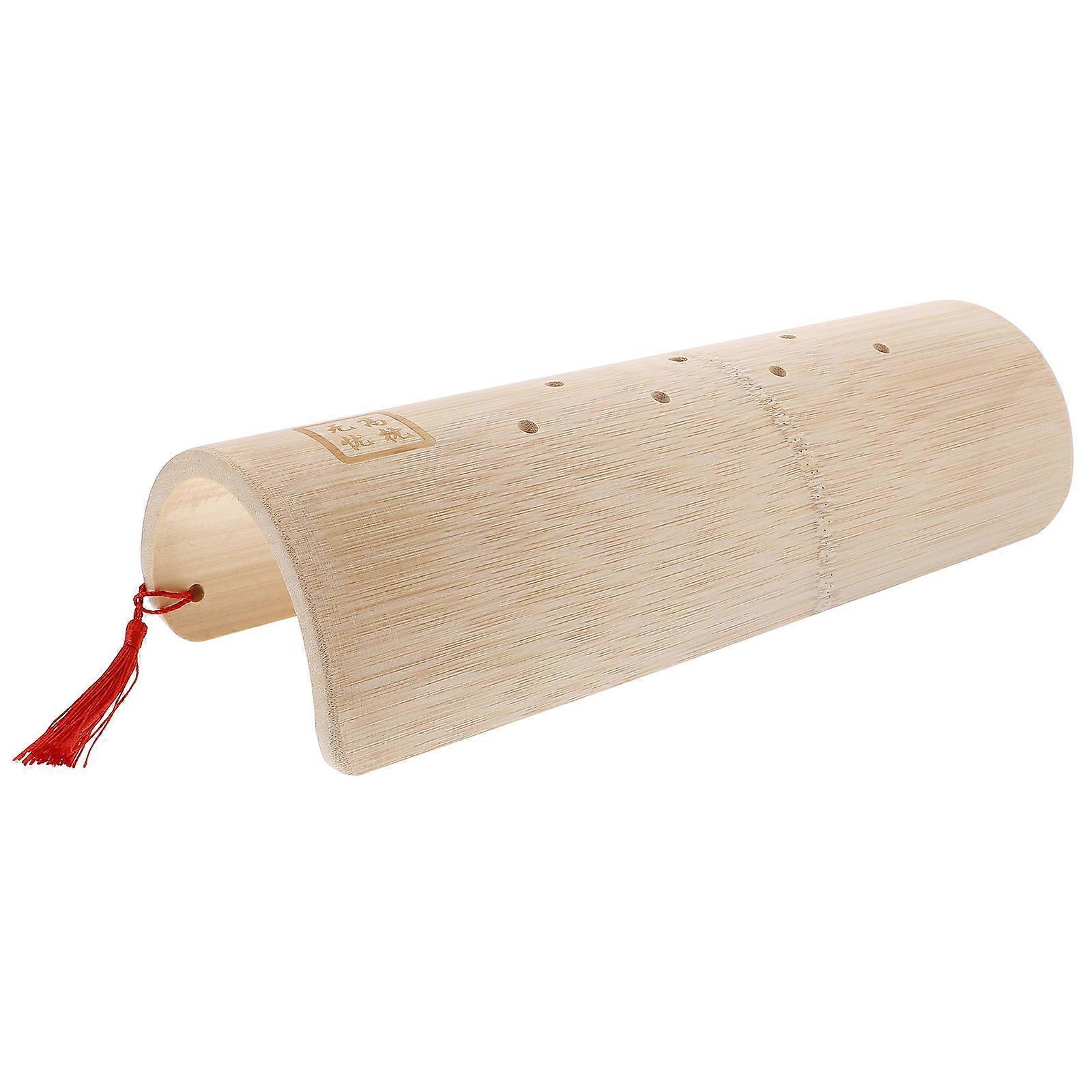 Bamboo Neck Pillow U Shape for Neck Support 1 Piece Beige Cervical Pillow