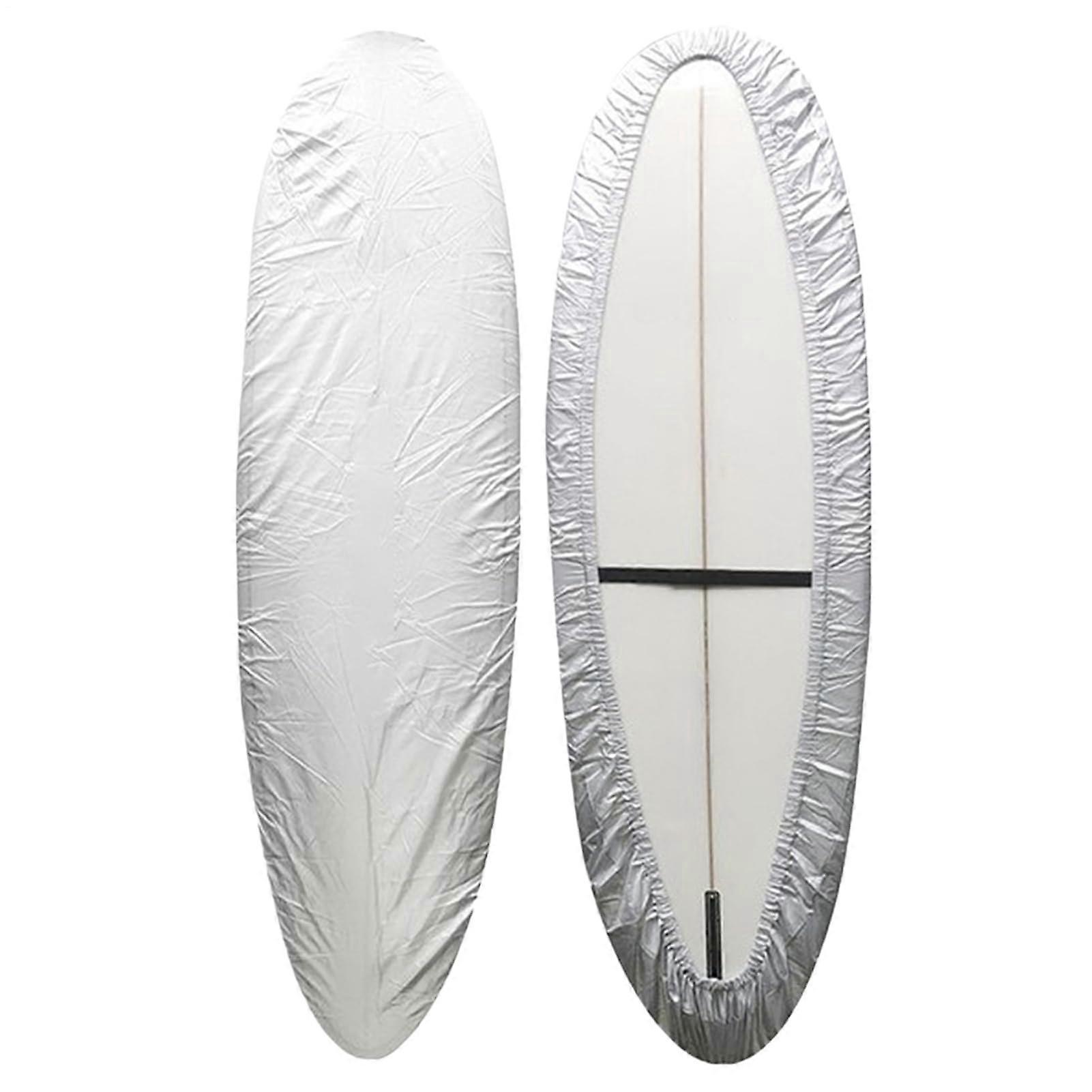 Surfboard Sock Dustproof Guard, Silver Nylon Surf Board Protector, Lightweight Stretchable Boards Bag, 200cm/244cm/300cm