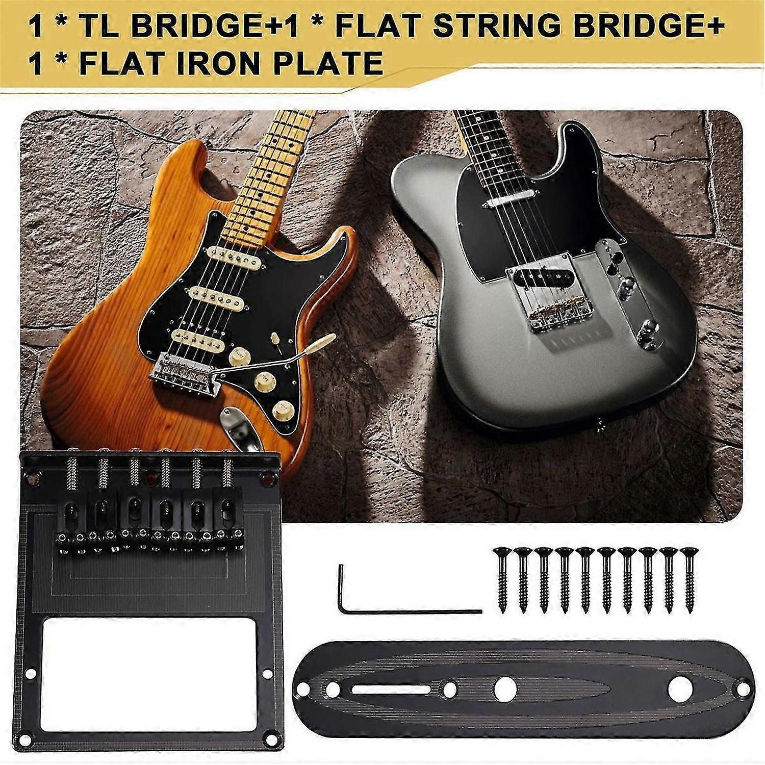 TL Electric Guitar Bridge with Printed String Plate, Enhanced Guitar Performance for TL Guitar with