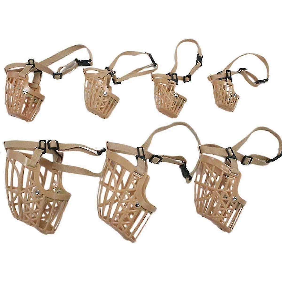 7st Dog Munkorgsset, Andningsbar Korgdesign med Anti-Bite Skydd, Justerbara Remmar för Anpassad Passform, Perfekt för Träning & Utomhus