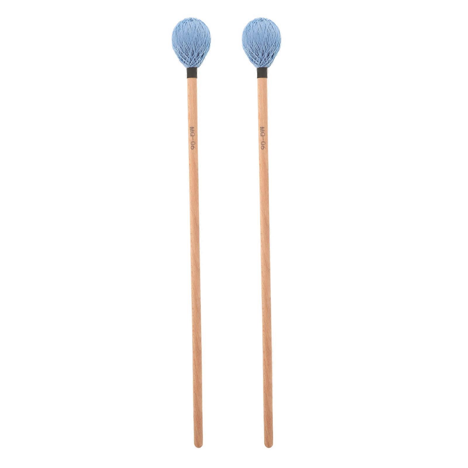 Drumsticks Wooden Mallets for Percussion Instrument 2Pairs Blue Drum Sticks