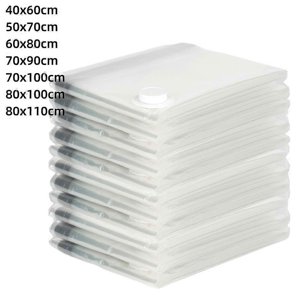 Folding Compressed Transparent Vacuum Bag with Large Size for Space Saving, 60x80cm