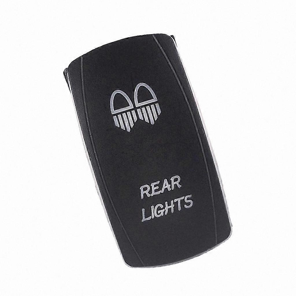 LED Rocker Switch 5-Pin SPST for 12V Marine Use with Waterproof Design