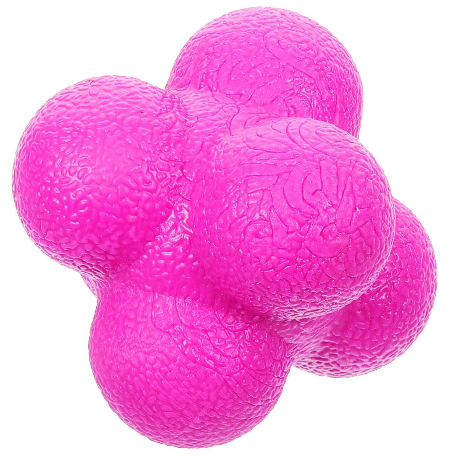 Reaction Ball Hexagonal Fitness Ball for Exercise Training 2Pcs Purple Set