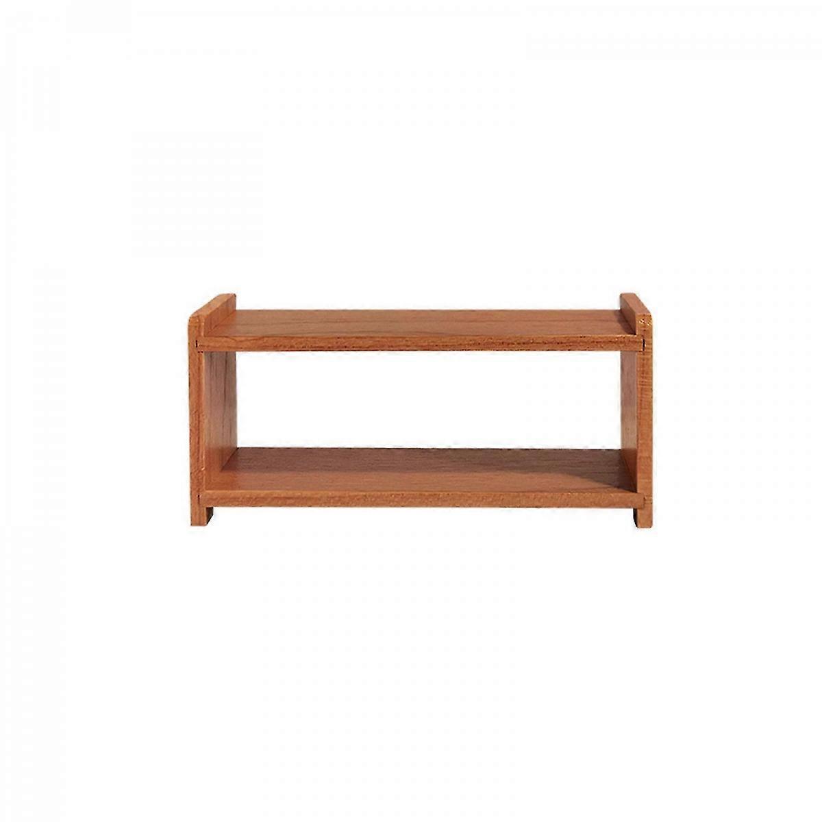 Educational Doll HouseMiniatures Wood Stand Toy Pretend Play Realistic Model Bookshelf Model Mini Size L