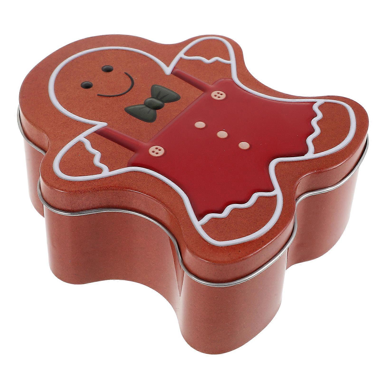 Christmas Cookie Containers for Storage 2Pcs Tin Candy Box with Lid