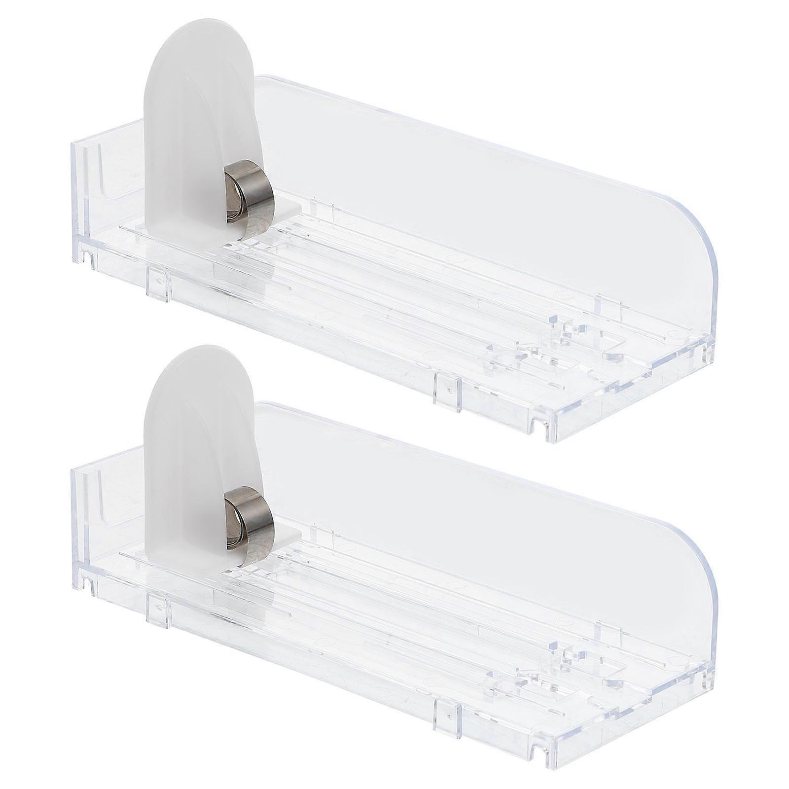 Auto-Push Display Holder for Storage Use 2Pcs Transparent Cases