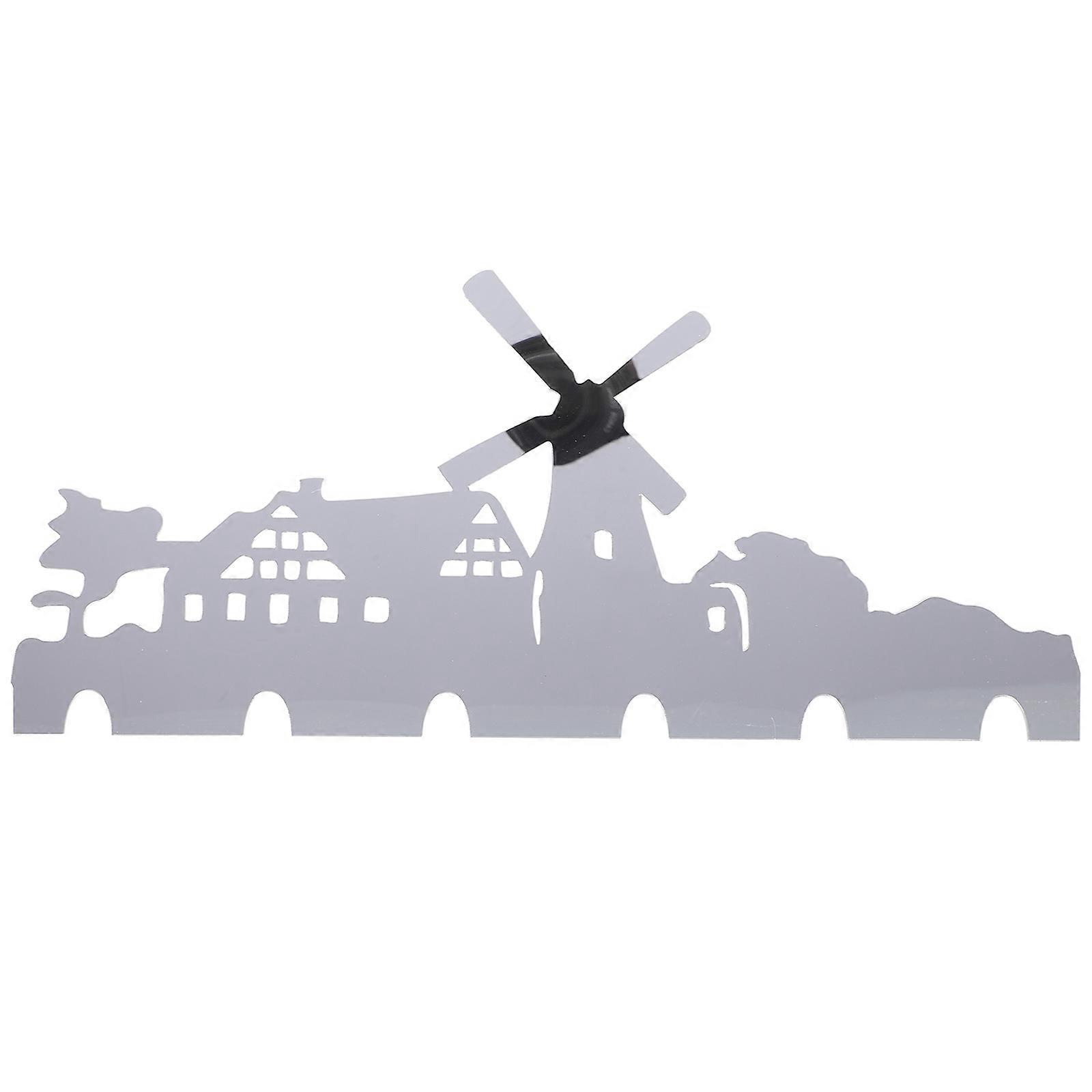 White Acrylic 5Pcs Hanging Bathrobe -mounted Hook For Bathroom Kitchen Space-saving 34x15cm