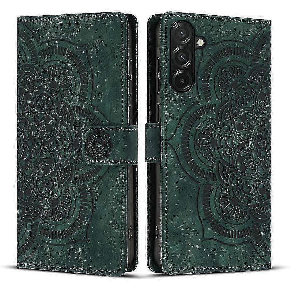 Mandala Embossed Retro Frosted Leather Phone Case 2025