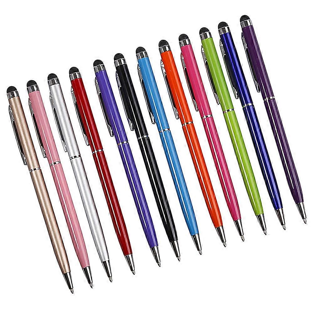 Stylus Ballpoint Pen For Daily Use With Capacitive Screen Devices Random Color Portable 24Pcs