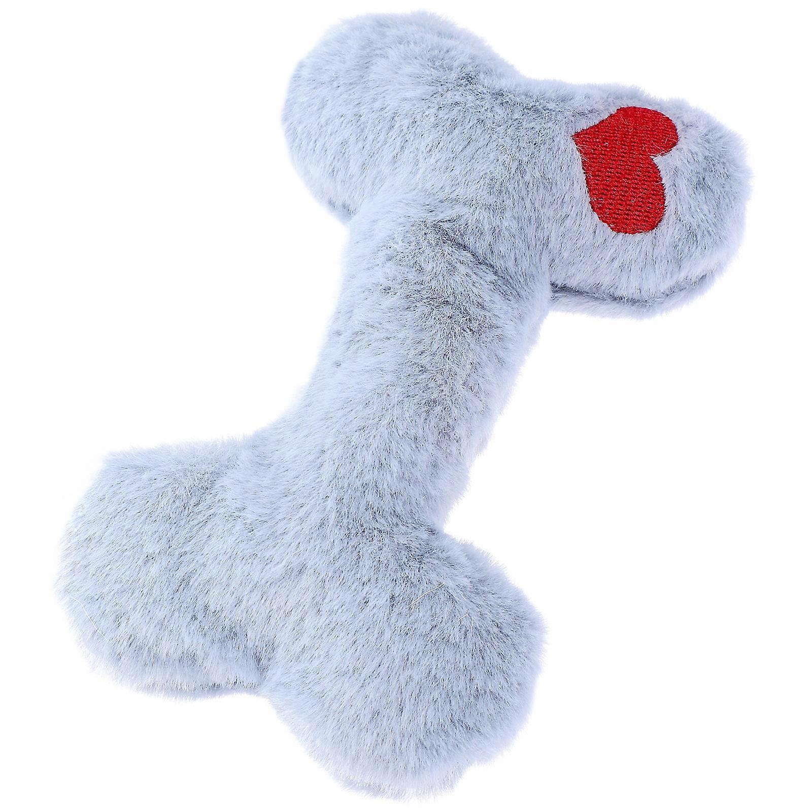 Dog Plush Toy Squeaky Bone for Biting 4Pcs Sky-Blue Pet Toy